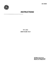 GE IJC51E Instructions Manual