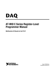 National Instruments AT-MIO E Series Programmer's Manual