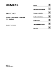 Siemens CP 1612 A2 Operating Instructions Manual