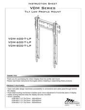 Middle Atlantic Products VDM Series Instruction Sheet