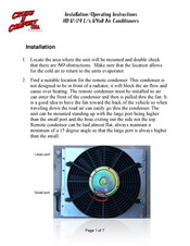 Cruise N Comfort HD 24s Installation & Operating Instructions Manual