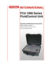 HYDAC International FCU 1000 Series Operating And Maintenance Instructions Manual