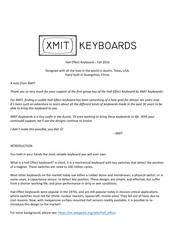 XMIT Hall Effect Keyboard Quick Start Manual
