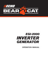 Echo BEAR CAT EGI-2000 Operation Manual