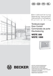 Becker WESTE 1000 Operating Instructions Manual