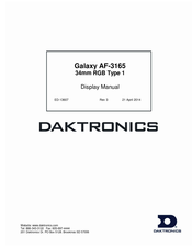 Daktronics Galaxy AF-3165 Manual