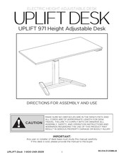 Uplift Desk UPLIFT 971 Directions For Assembly And Use