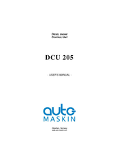 auto maskin DCU 205 User Manual