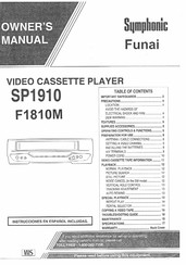 FUNAI Symphonic SP1910 Owner's Manual