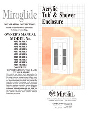 Mirolin Miroglide M42 Series Owner's Manual