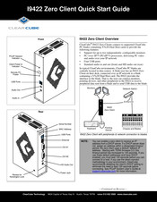 Clearcube I9422 Zero Client Quick Start Manual