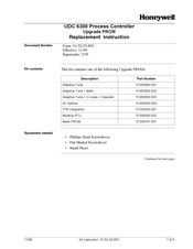 Honeywell UDC 6300 Replacement Instruction