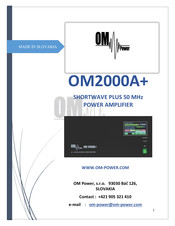 OM POWER OM2000A+ Manual