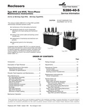 Cooper Power Systems RVE Maintenance Instructions Manual