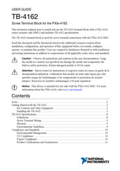 National Instruments TB-4162 User Manual