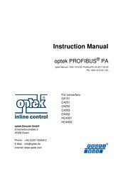 Optek PROFIBUS HC4452 Instruction Manual