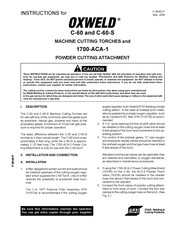 ESAB OXWELD 1700-ACA-1 Instructions Manual