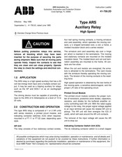 ABB 717B770A10 Instruction Leaflet