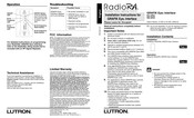 Lutron Electronics radioRA GRAFIK Eye RA-GRXI Installation Instructions