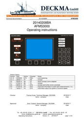 Deckma 20140208BA Operating Instructions Manual