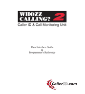 CallerID WHOZZ CALLING 2 User Interface Manual & Programmer's Reference