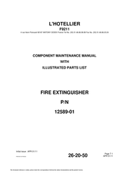 L'HOTELLIER 12589-01 Component Maintenance Manual With Illustrated Parts List