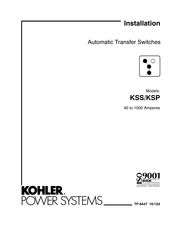 Kohler KSS Series Installation Manual