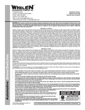 Whelen Engineering Company ALPHA12M Installation Manual