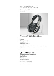 Sennheiser MOMENTUM 3 Manuals | ManualsLib