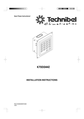 Technibel K70D044Z Series Installation Instructions Manual