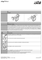 Ista ultego III eco Manual