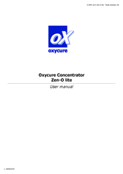 oxycure RS - 00600 User Manual  & Safety Instructions