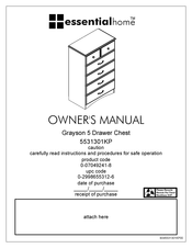 Essential Home Grayson 5531301KP Owner's Manual