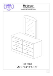 Hodedah HI 917DM Assembly Instructions Manual