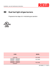 Riello C9333553 Installation, Use And Maintenance Instructions