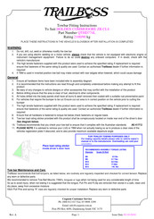 Trailboss QTHD774L Fitting Instructions Manual