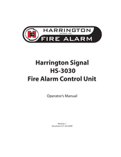 Harrington Signal HS-3030 Operator's Manual