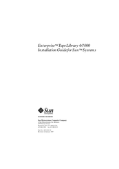 Sun Microsystems Enterprise Tape Library 4/1000 Installation Manual