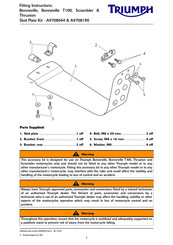 Triumph A9708044 Fitting Instructions