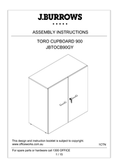 J.Burrows TORO CUPBOARD 900 JBTOCB90GY Assembly Instructions Manual