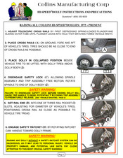 Collins Hi-Speed Dolly Instructions And Precautions