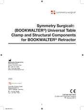Symmetry Surgical Bookwalter Instructions For Use Manual