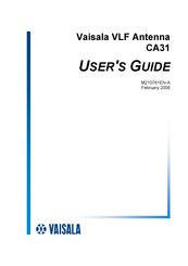 Vaisala CA31 User Manual