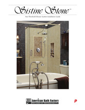 American Bath Factory Sistine Stone Neo Threshold Shower System Installation Manual