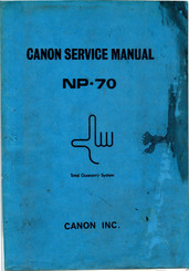 Canon NP-70 Service Manual