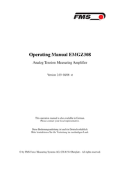 Fms EMGZ308 Operating Manual