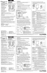 Lutron Electronics Homeworks QS seeTouch HQWIS-NB-NONE Installation Instructions