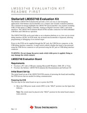 Texas Instruments Stellaris LM3S3748 Read Me First
