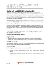Texas Instruments Stellaris LM3S3748-IQC50-A0 Read Me First