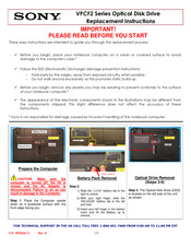 Sony VPCF21AFX Replacement Instructions